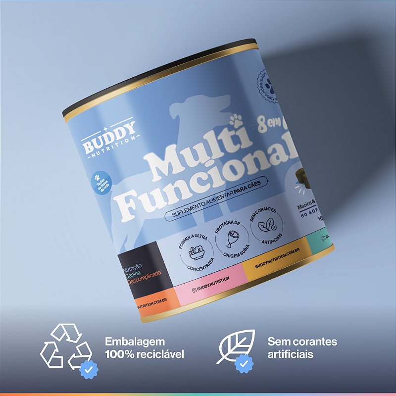 Multi Funcional 8 Em 1- Suplemento Para Cães Buddy Nutrition