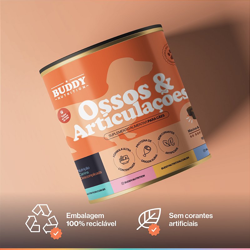 Ossos & Articulações Suplemento Alimentar Cães Buddy Nutrition