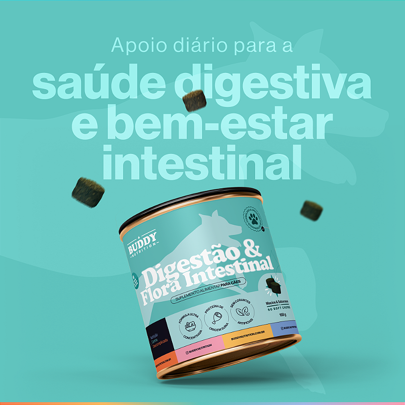 Suplemento Alimentar Pré-bióticos e Probióticos P/ Cães Buddy Nutrition