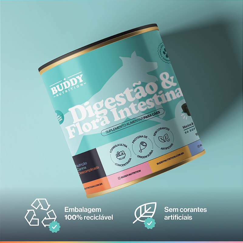 Suplemento Alimentar Pré-bióticos e Probióticos P/ Cães Buddy Nutrition