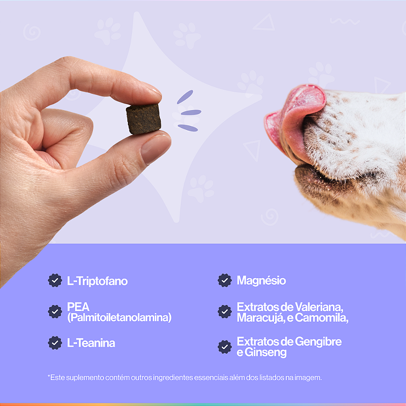 Suplemento Tranquilo & Calmo para Cães Buddy Nutrition com Triptofano e PEA