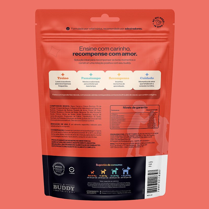 Treino & Recompensa - Buddy Nutrition - 250 Soft Chews