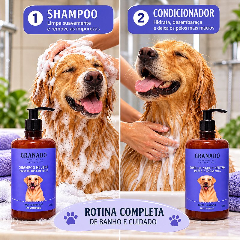 Kit Shampoo E Condicionador Neutro Para Cães Granado Pet
