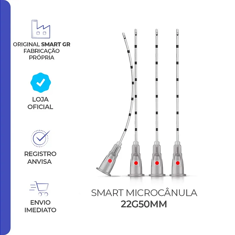 Smart Microcânula 22G x 50 mm com 10 unidades