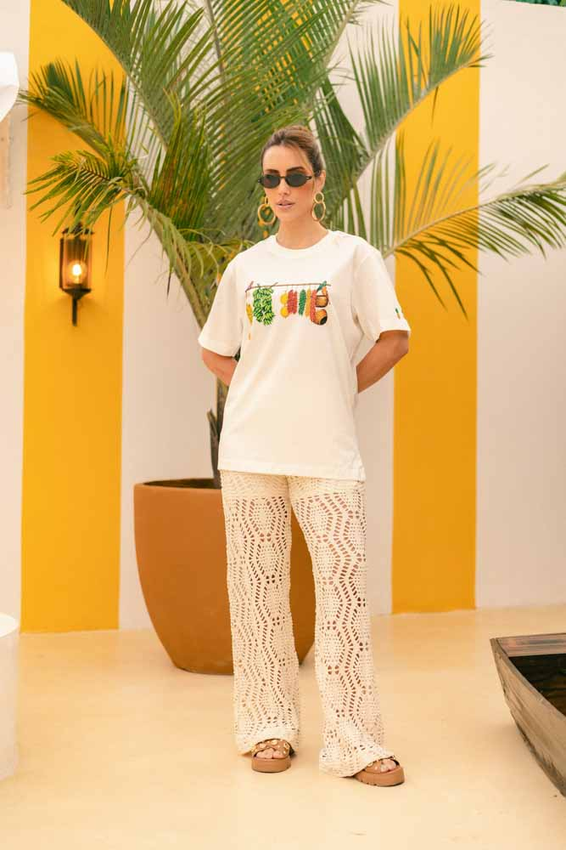Max Tshirt Frutas Abacaxi E Pimentas Mangas