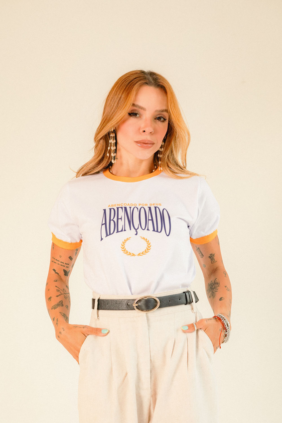 Tshirt Bicolor Abençoado Por Deus