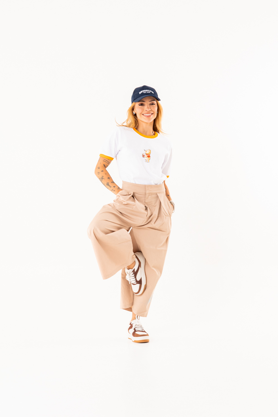 Tshirt Bicolor Urso Pooh Mel E Abelha