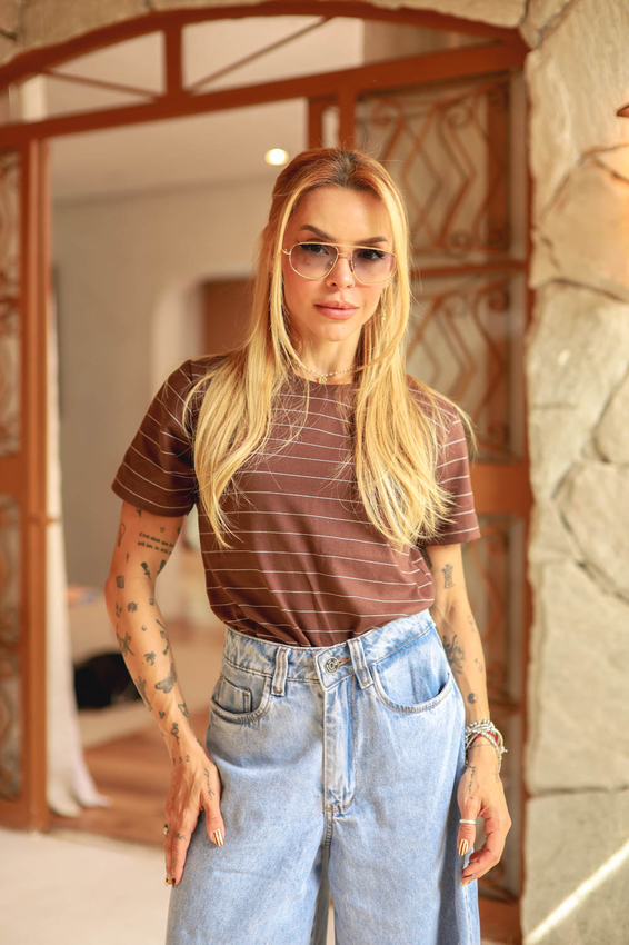 Tshirt Duna Marrom Chocolate Quente