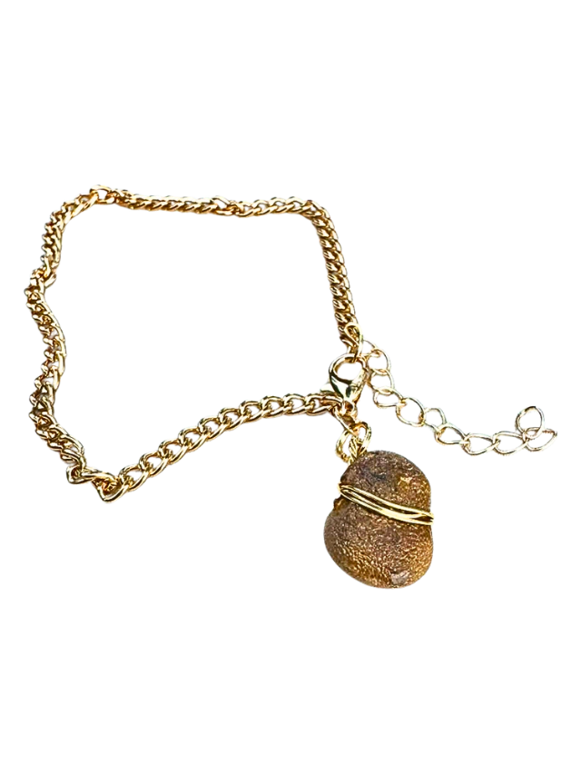 Boneca de Sílex Bicuda | Pulseira Ouro 18k
