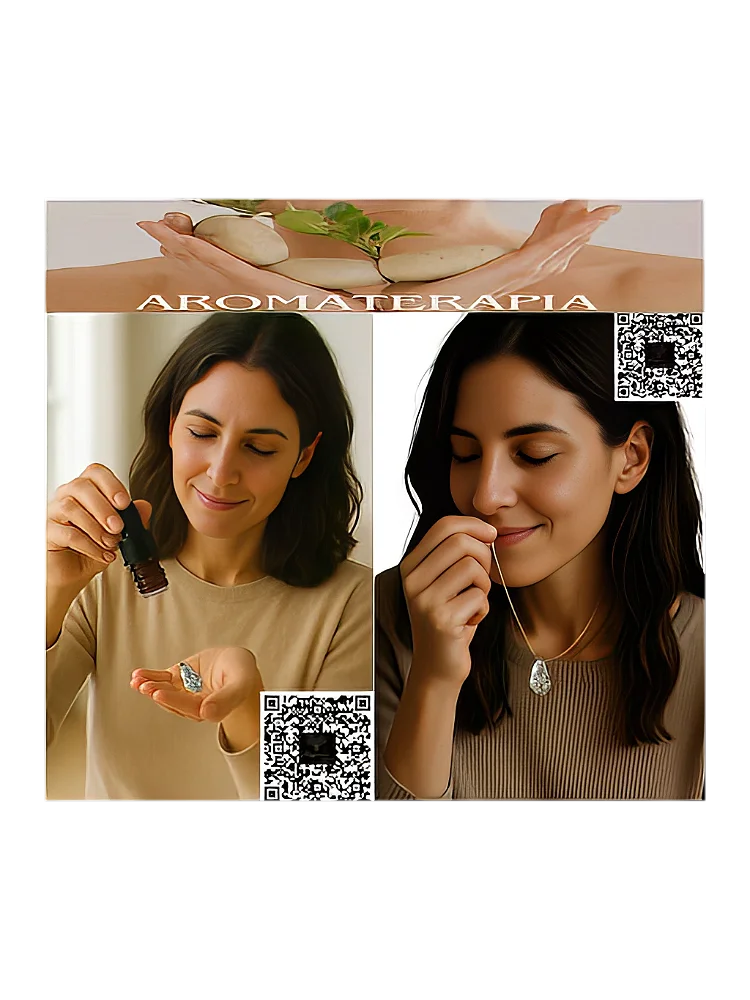 Coquina Rocha Pingente Colar Aromaterapia