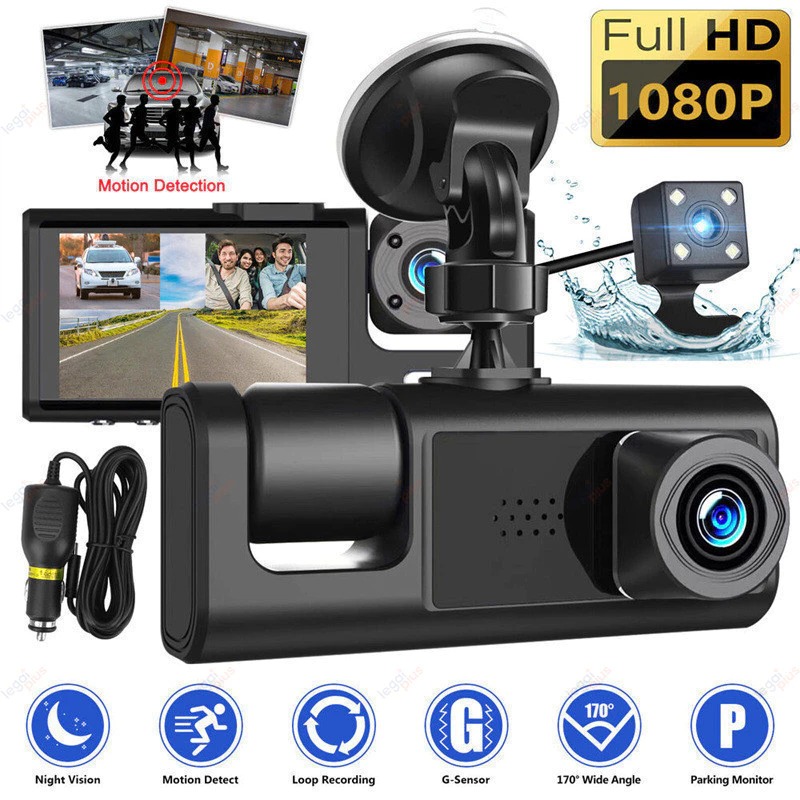 Câmera Veicular DVR Full HD Wi-Fi Frontal e Traseira