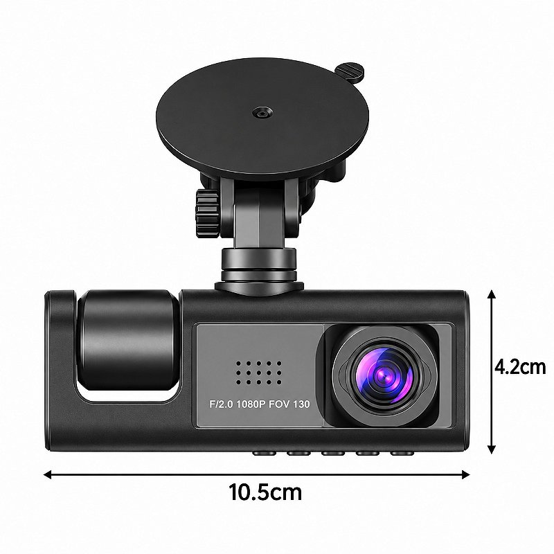 Câmera Veicular DVR Full HD Wi-Fi Frontal e Traseira
