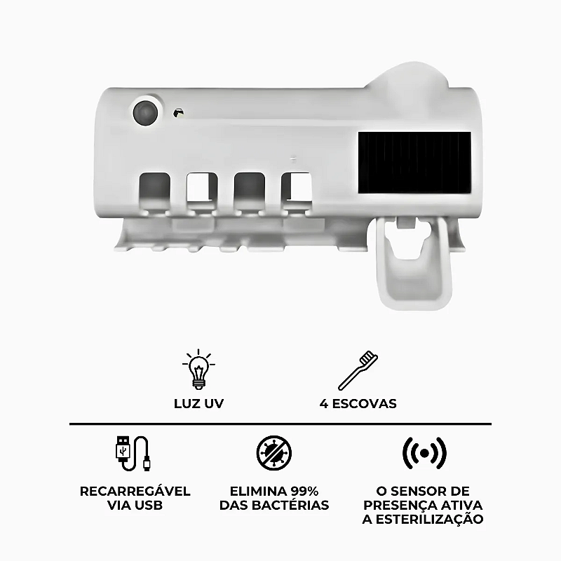 Aplicador Pasta de Dente Suporte Dispenser Escova Automático