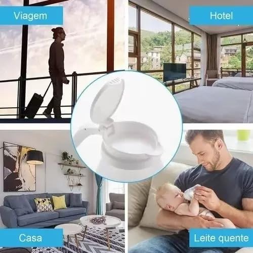 Chaleira Elétrica 600ml Silicone Dobrável Viagem 110v