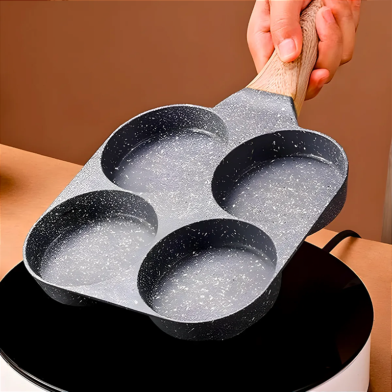 Panela Antiaderente Frigideira 4 Em 1 Para Panquecas Ovos e
