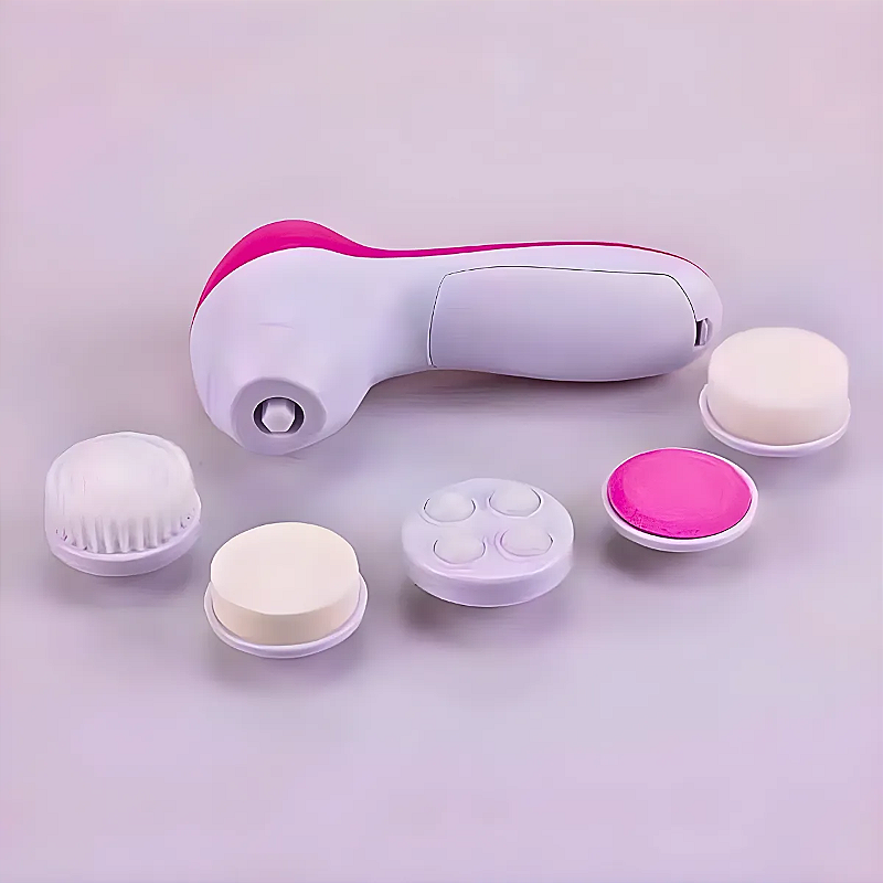 Escova Facial Elétrica 5 em 1 Portátil Esfoliante e Massagea