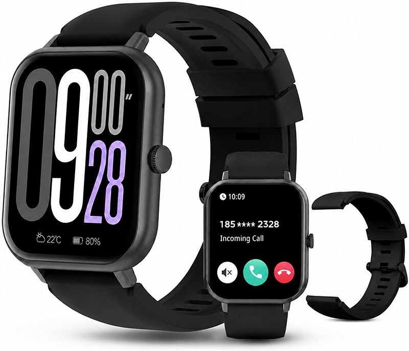 Smartwatch PEJE ZW01 com Chamadas, Pulseira Extra e 123+ Modos Esportivos Aprova d Agua