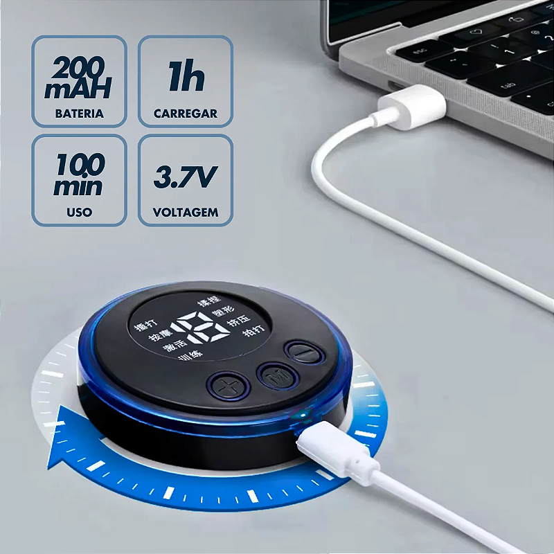 Massageador Elétrico Cervical Eletroterapia EMS Pescoço Pernas
