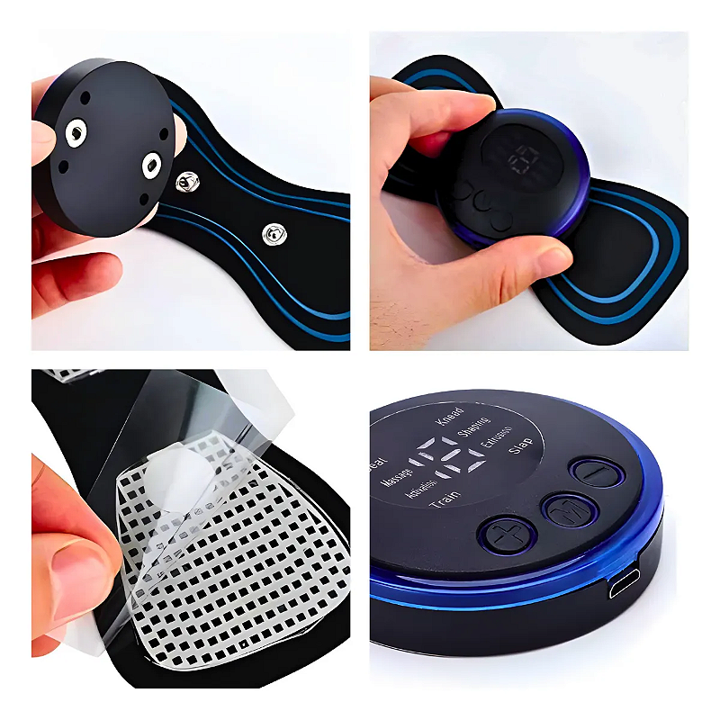 Massageador Elétrico Cervical Eletroterapia EMS Pescoço Pernas