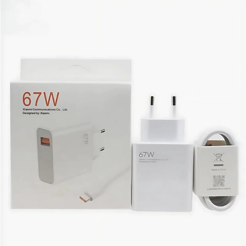 ⚡ Carregador Turbo Mi 67W Tipo-C – Rápido, Seguro e Eficiente!