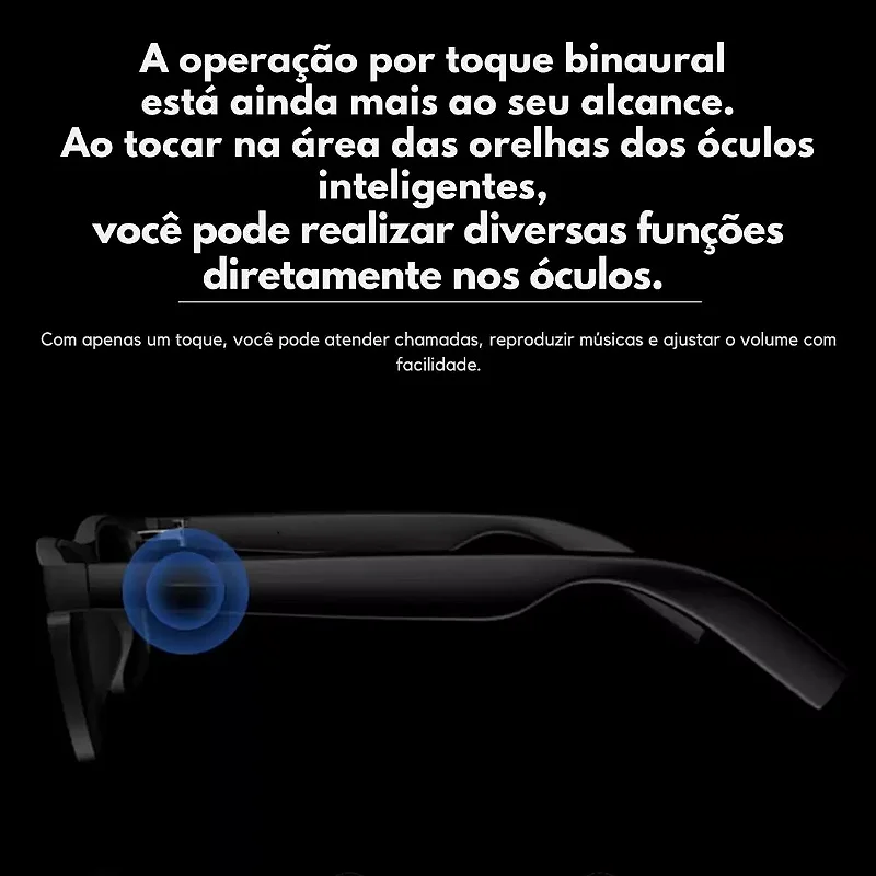 Óculos Inteligentes Bluetooth D11 – Chamadas, Música e Assistente de Voz em um Só Toque