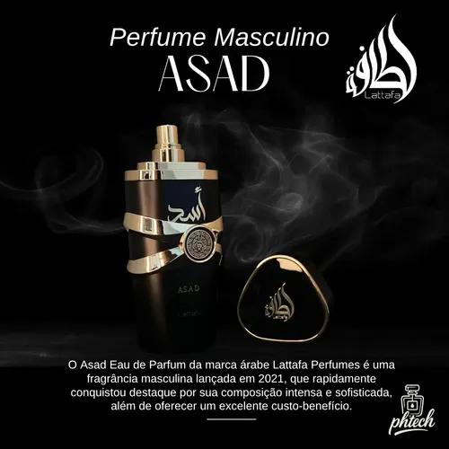 Perfume Árabe Masculino Lattafa Asad Eau De Parfum Edp 100ml Original