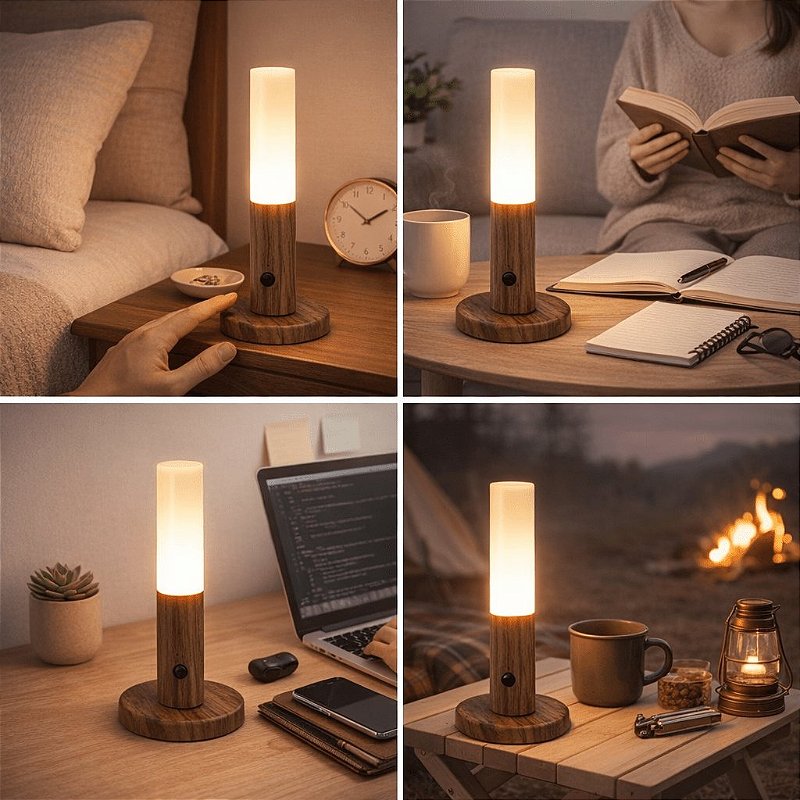 Luminária LED Inteligente com Sensor de Movimento Recarregáv
