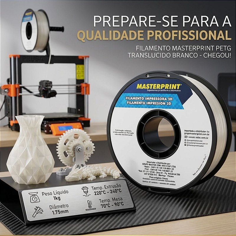 MP FILAMENTO IMPRESSORA 3D IMPRESSÃO - PETG
