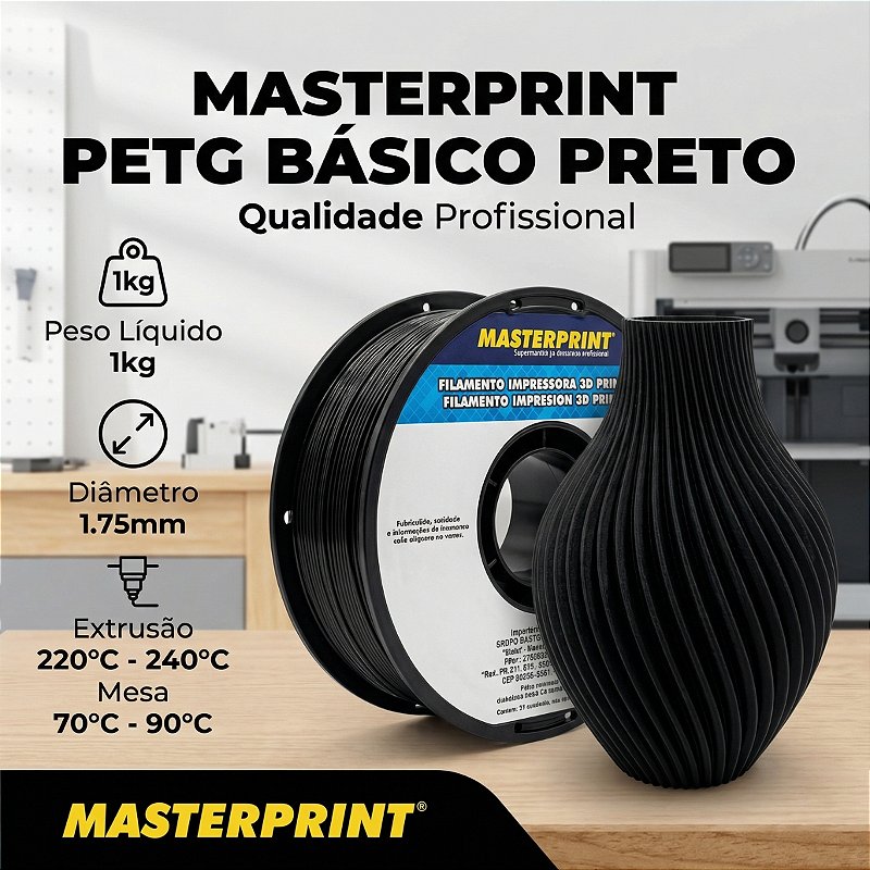 MP FILAMENTO IMPRESSORA 3D IMPRESSÃO - PETG