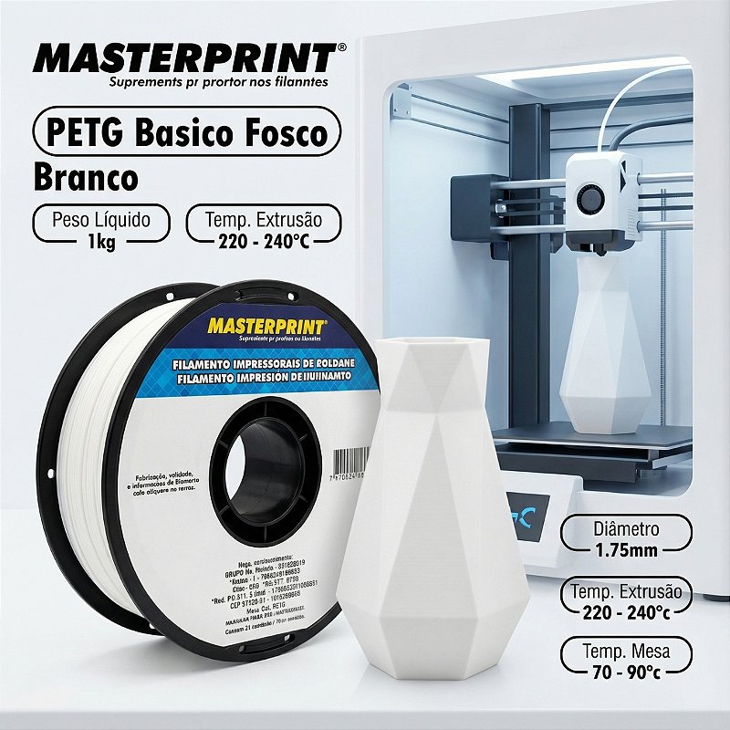 MP FILAMENTO IMPRESSORA 3D IMPRESSÃO - PETG
