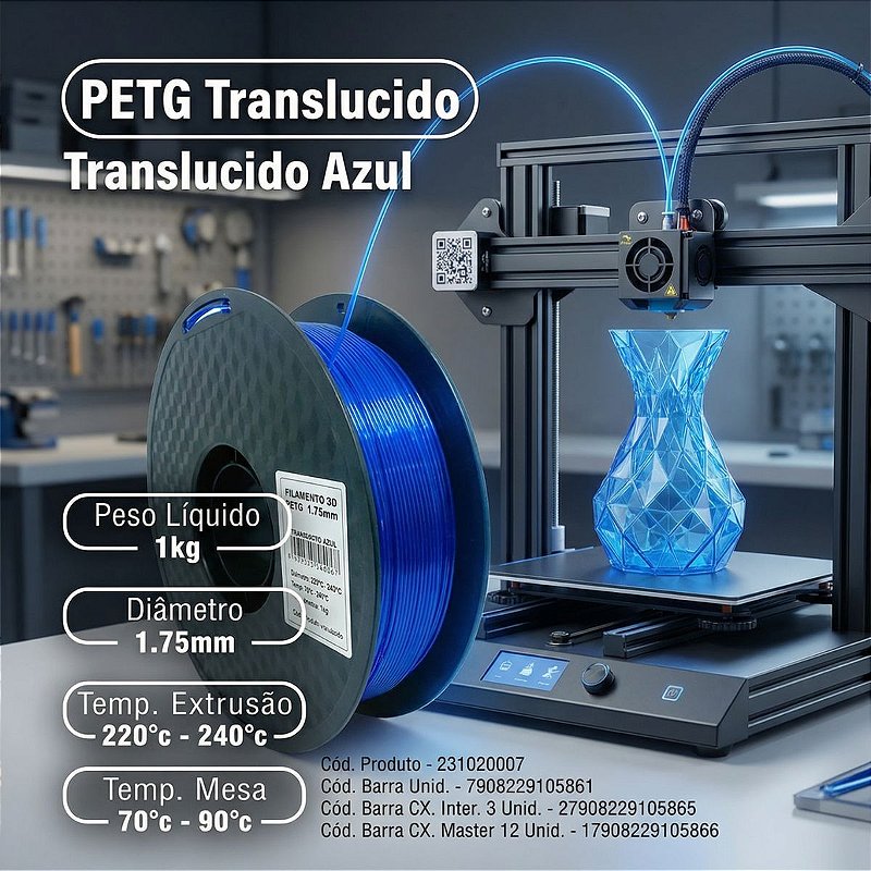 MP FILAMENTO IMPRESSORA 3D IMPRESSÃO - PETG