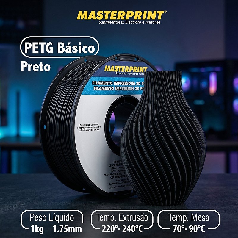 MP FILAMENTO IMPRESSORA 3D IMPRESSÃO - PETG