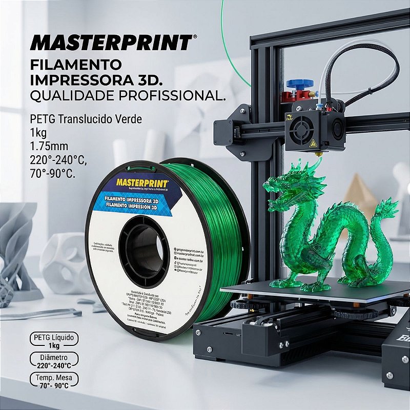 MP FILAMENTO IMPRESSORA 3D IMPRESSÃO - PETG
