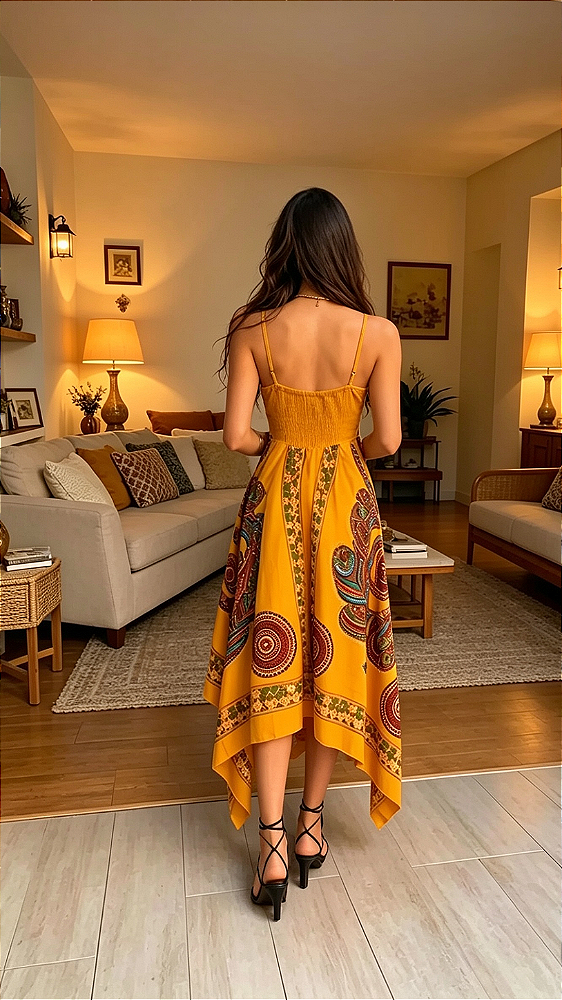 Vestido em viscose