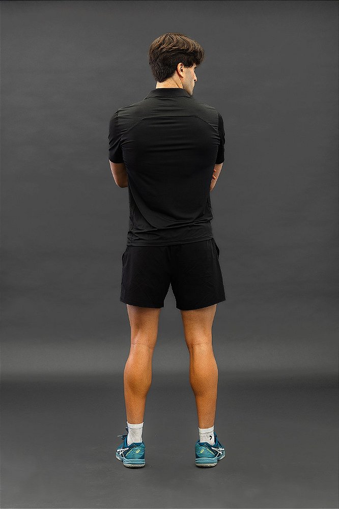 Camisa Polo Drygame Preta