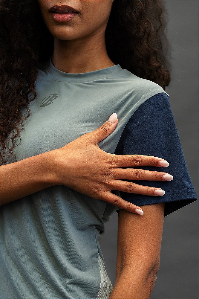 Camiseta Dryplay Feminina Clássica Navy