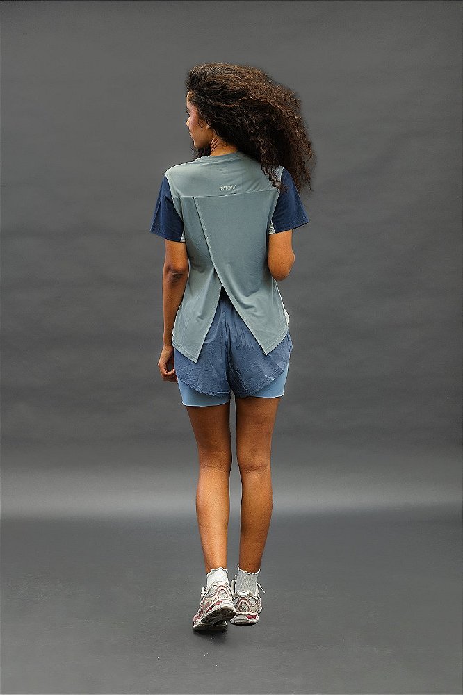Camiseta Dryplay Feminina Clássica Navy
