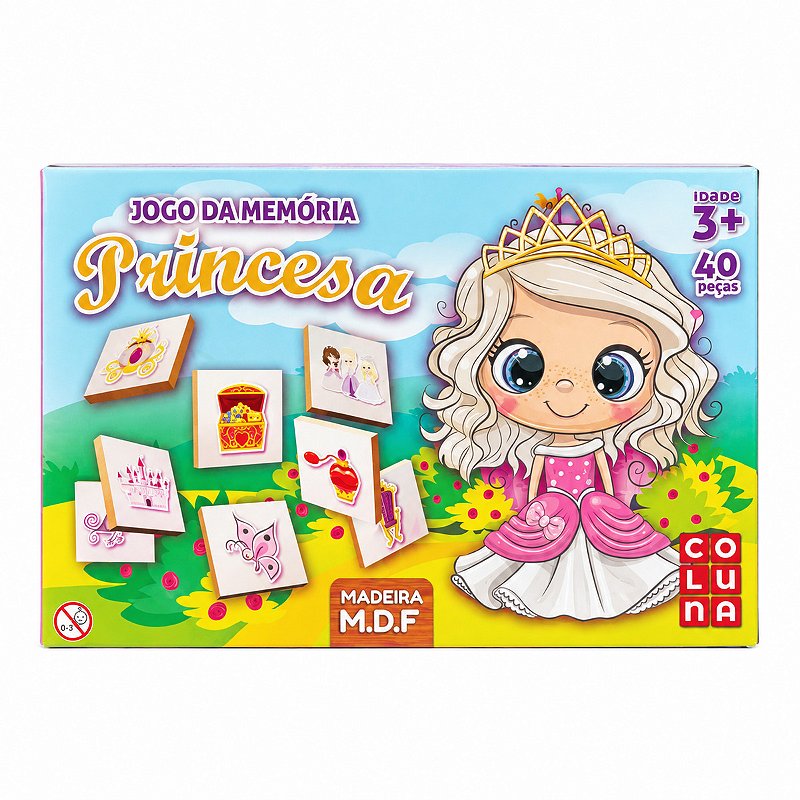 Jogo da Memória Princesa 40 Peças