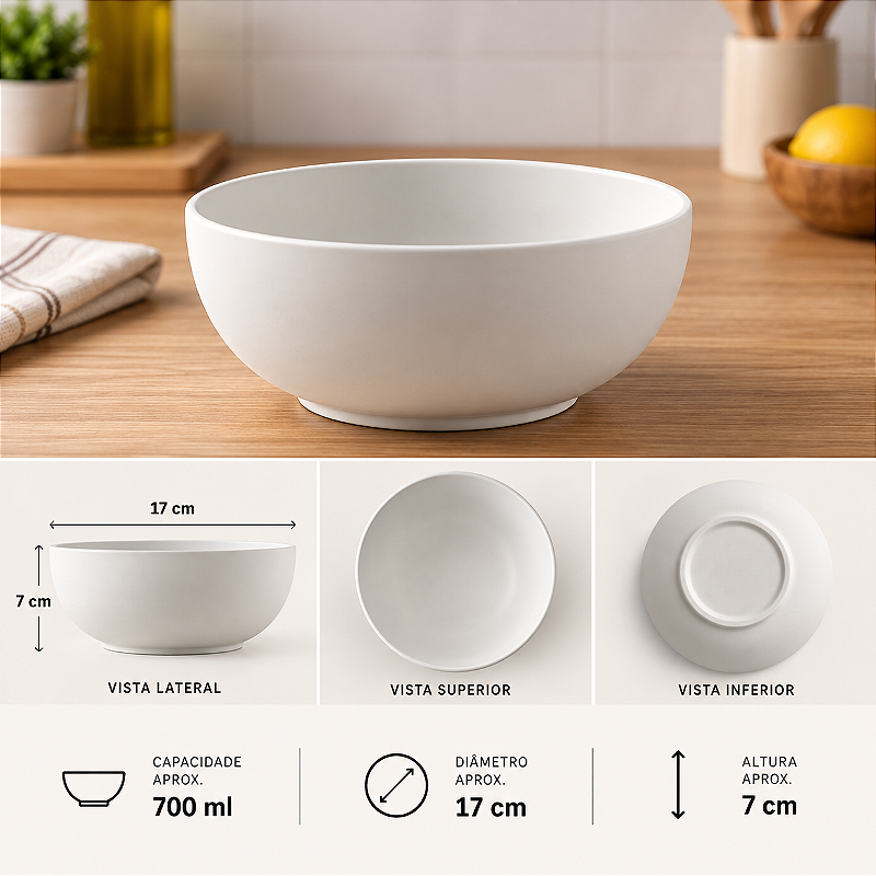 Molde de gesso bowl 17 cm