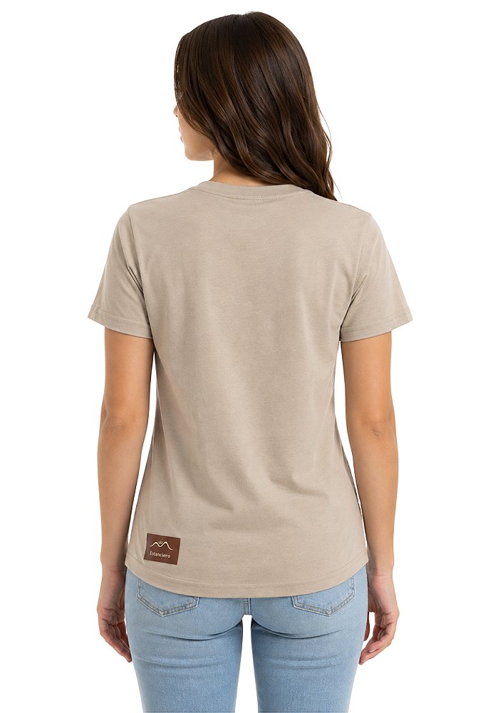 T-Shirt Juvenil Baby Look Feminina Égua E Potro Estanciero