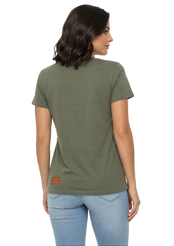 T-Shirt Baby Look Feminina Estanciero Flores Strass