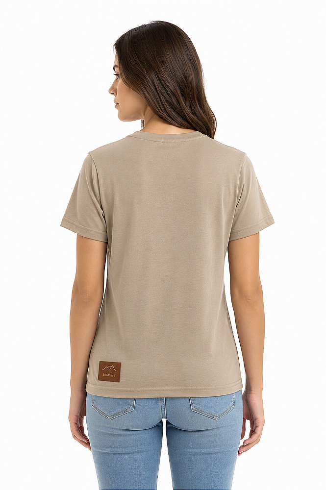 T-Shirt Baby Look Juvenil Cavalo Com Brilho