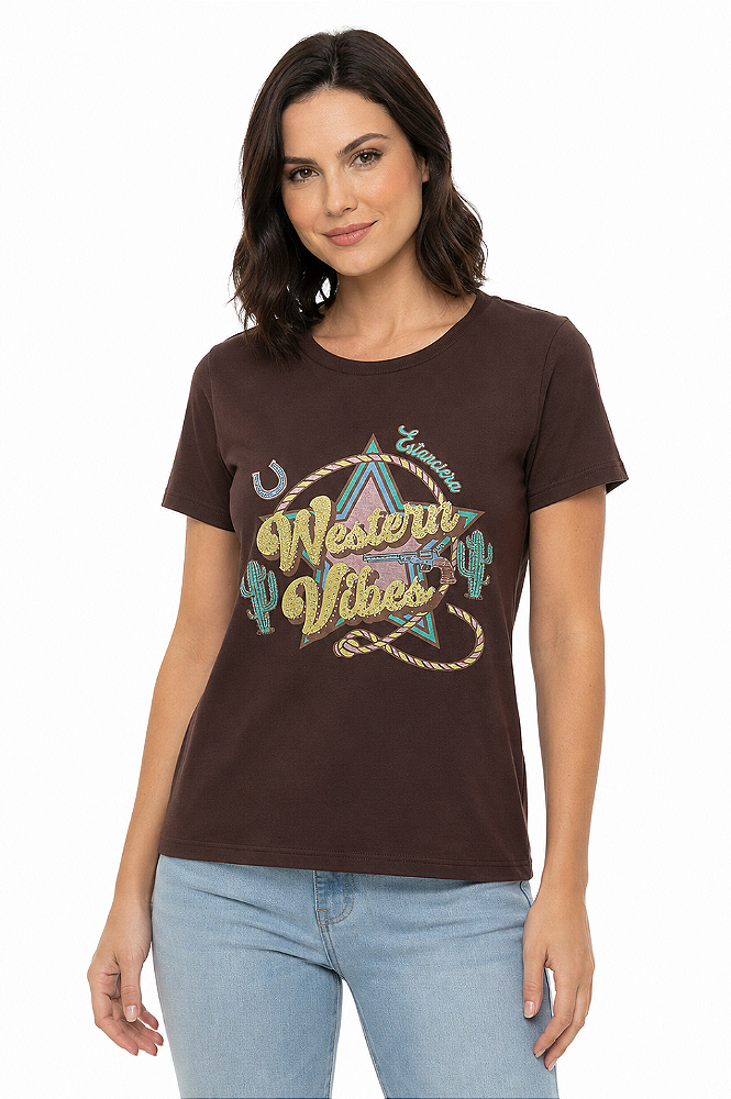 T-Shirt Regular Feminina Estanciero Western Vibes