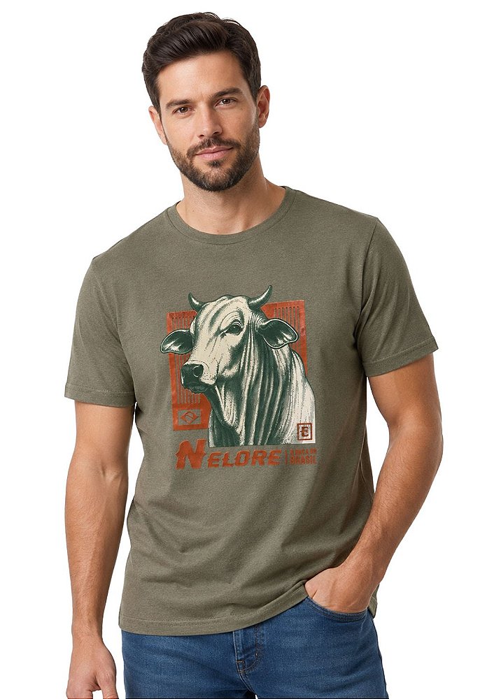 Camiseta Masculina Estanciero Nelore A Raça Do Brasil