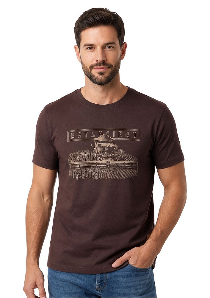 Camiseta Masculina Estanciero Colheitadeira