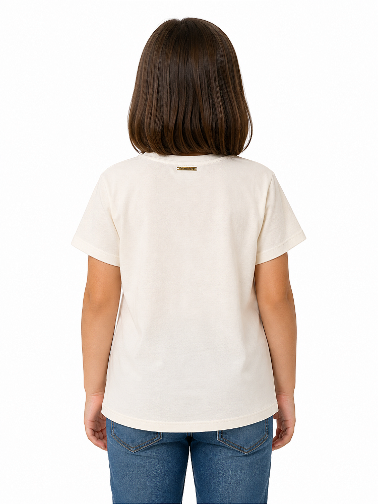 T-Shirt Regular Infantil Feminina Estanciero Amizade Potro