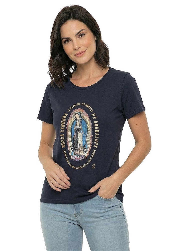 T-Shirt Baby Look Feminina Estanciero Nossa Senhora de Guadalupe