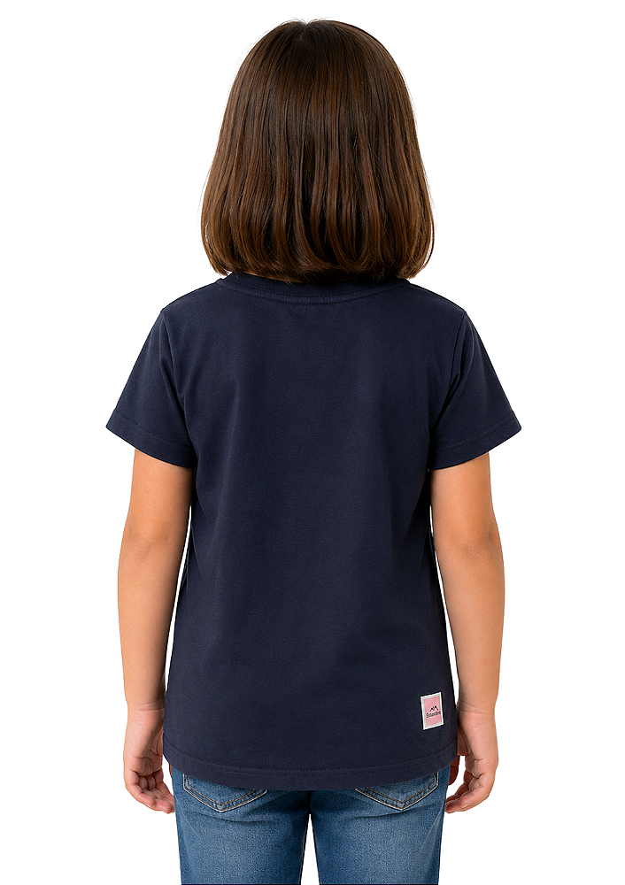 T-Shirt Infantil Baby Look Feminina Estanciero Cavalo Multicores