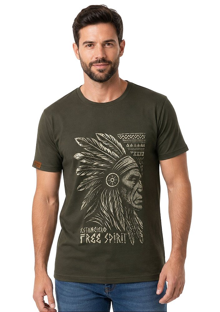 Camiseta Masculina Estanciero Índio Free Spirit