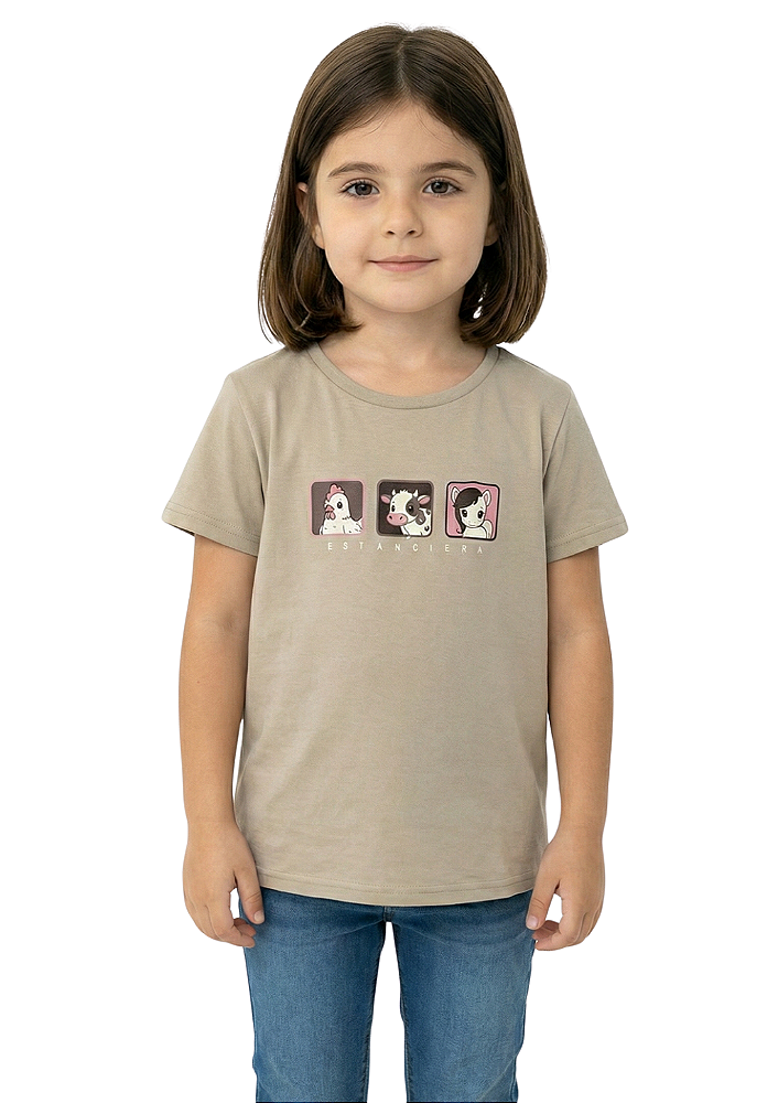 T-Shirt Baby Look Feminina Estanciero Animais da Fazenda